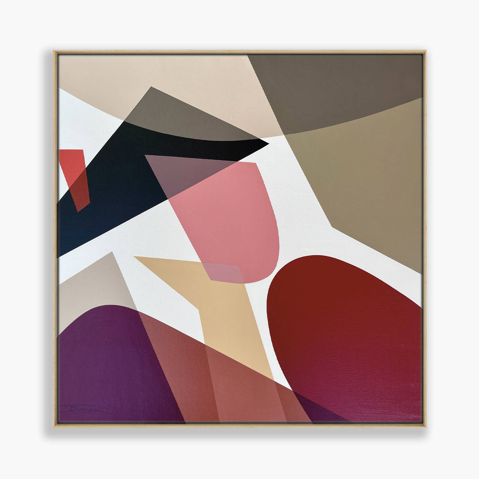 250429-1 : 60X60 : LA TUNIQUE ROUGE Vague de couleurs1_BOCAGE_Prestaart_Gallery_Biarritz