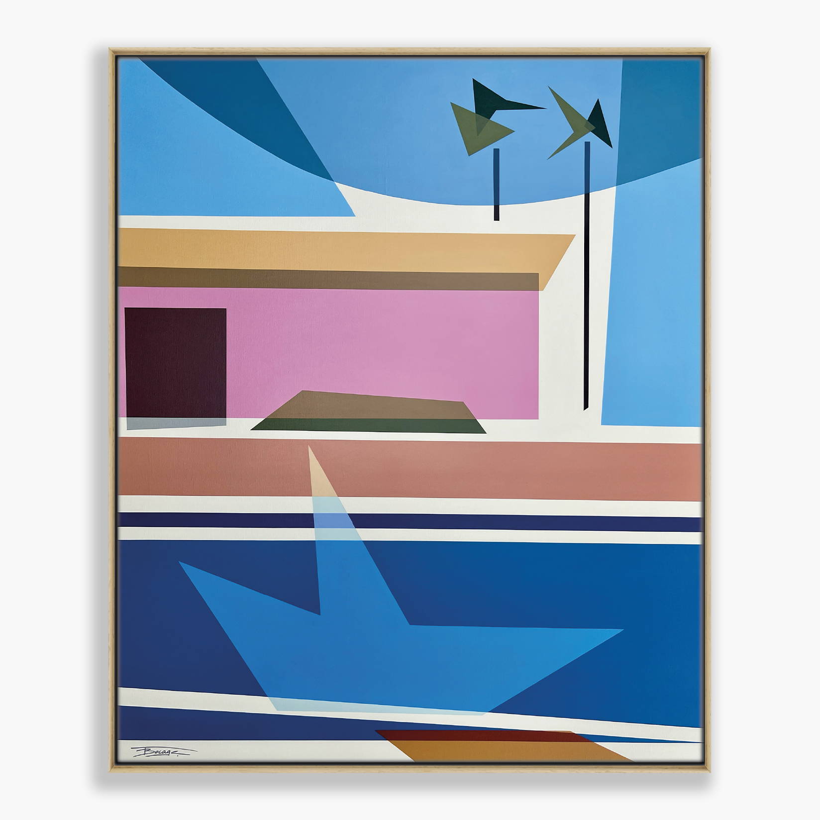 250823-1 : 120X100 : LE PLONGEOIR DE LA VILLA Vague de couleurs2_BOCAGE_Prestaart_Gallery_Biarritz